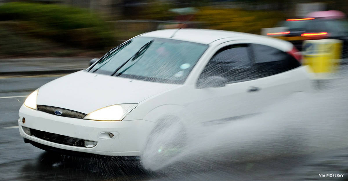 speeding car