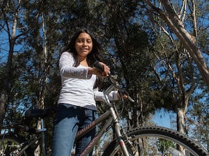youth with bike