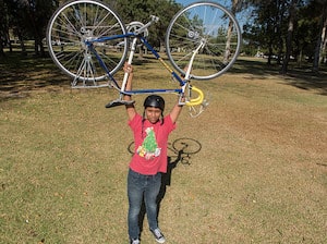 youth with bike