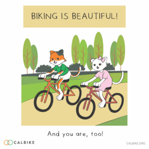 Cal the Cat Biking is Beautiful