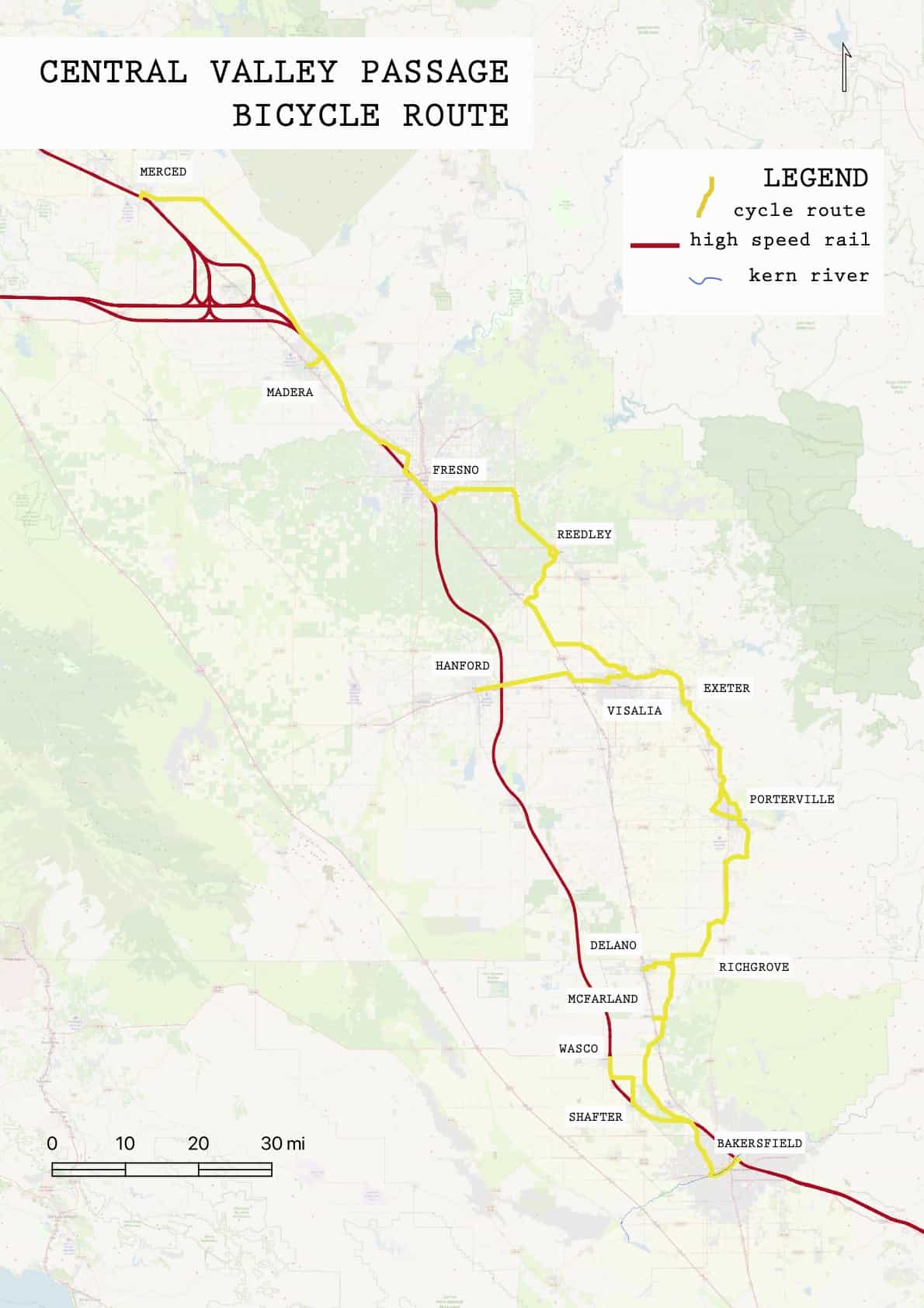 Central Valley Passage map