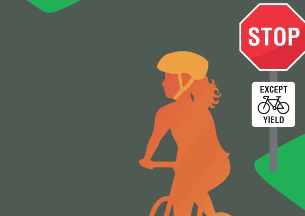 bicycle safety stop no words