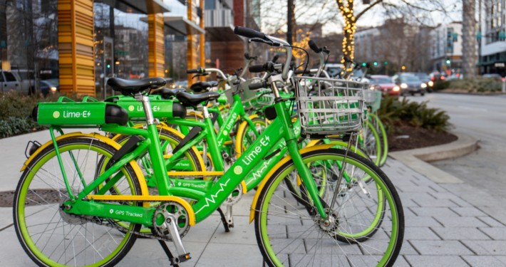 Lime bike-share e-bikes