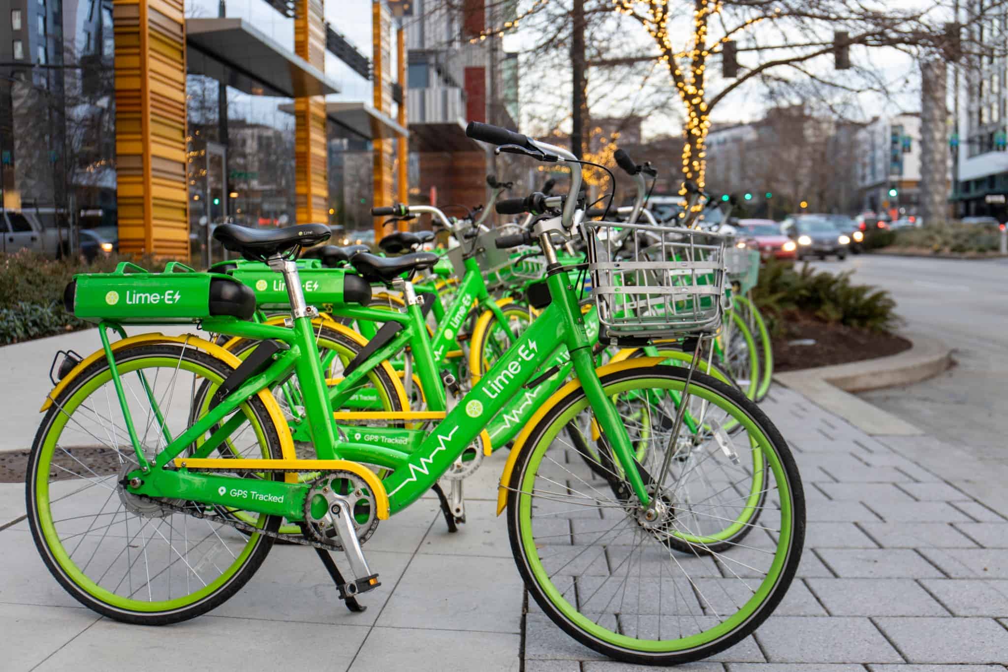 Lime bike-share e-bikes