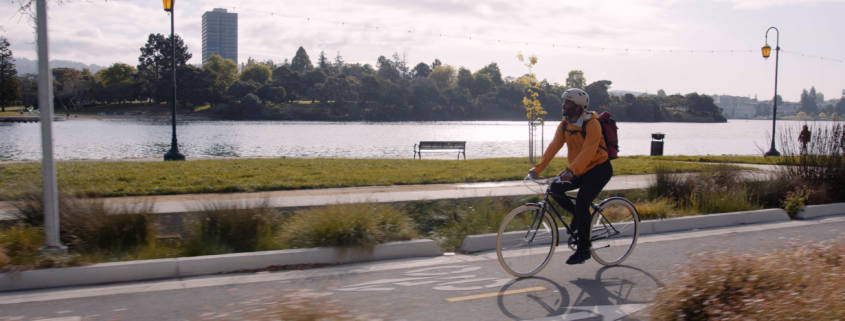 Bike rider Lake Merritt Bikeway