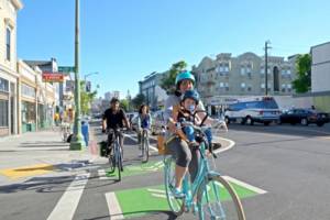 Telegraph protected bike lane